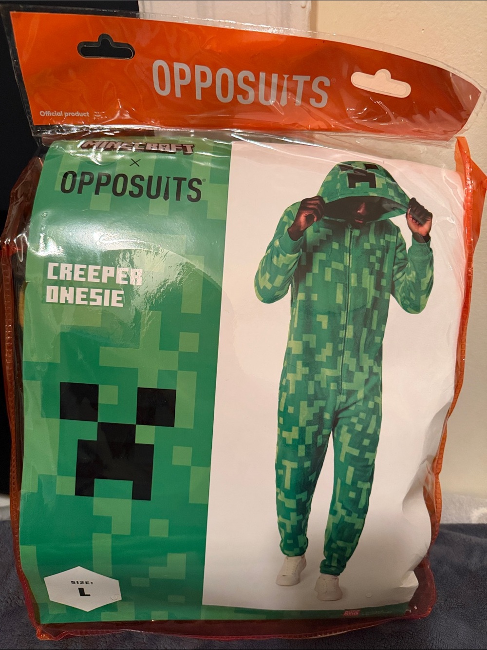 OppoSuits Green Pixel Creeper Onesie Costume